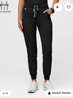 Figs Zamora Jogger Scrub Pants in Black Sz XS